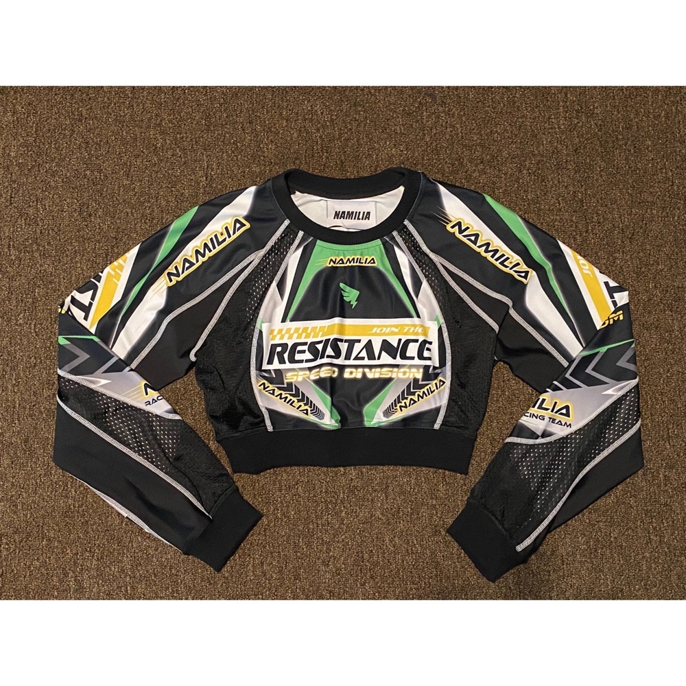 Namilia Join the Resistance Racing Crop Top